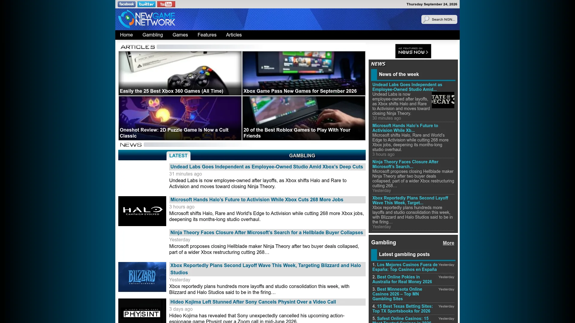 Inclave Casino on desktop